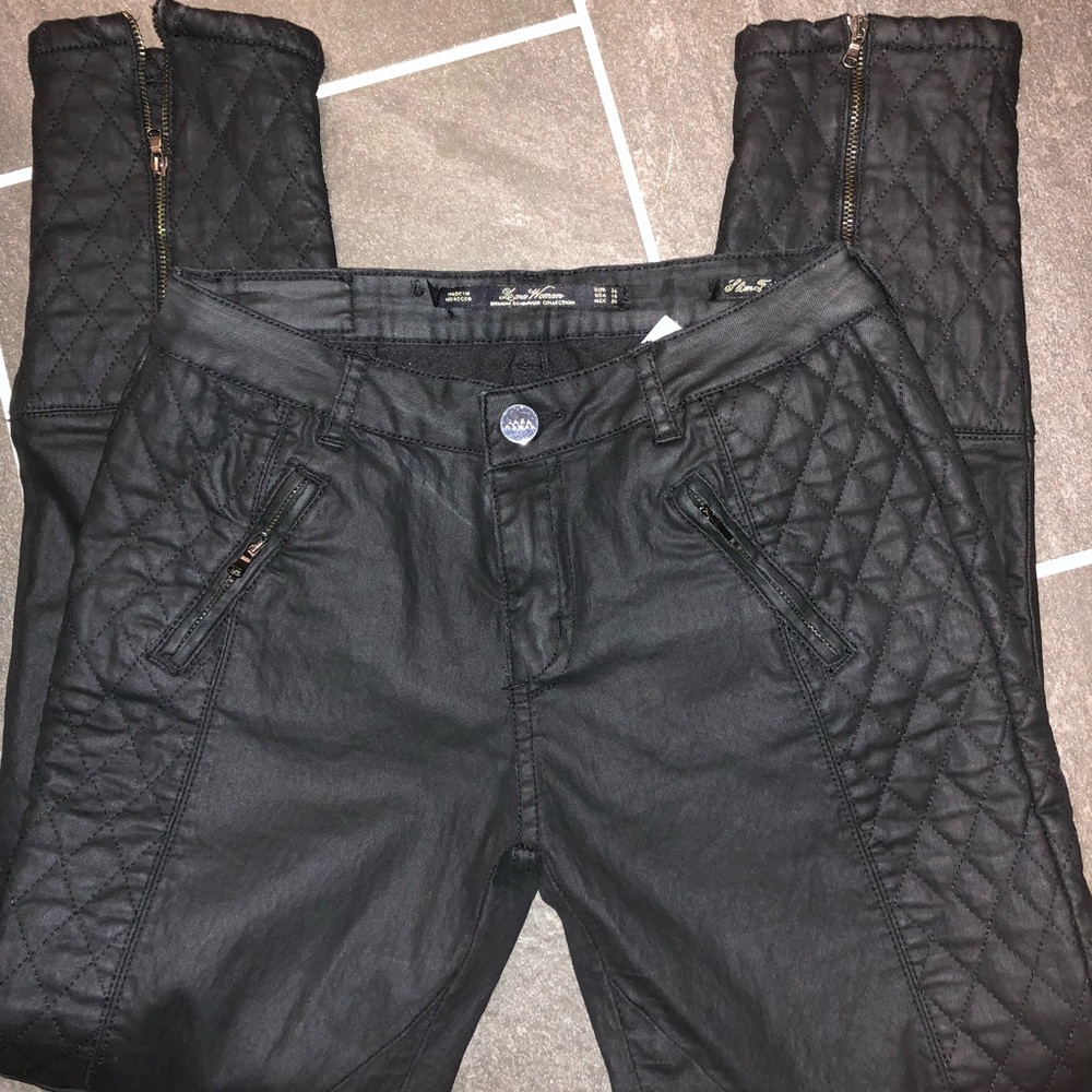 Faux leather pants
